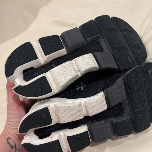 On Running Athletic Shoes in Black and White - Picture 8 of 8